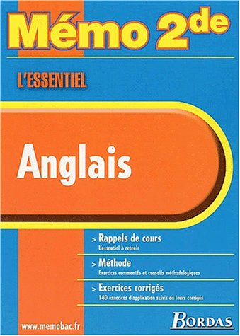 Anglais : rappels de cours, méthode, exercices corrigés
