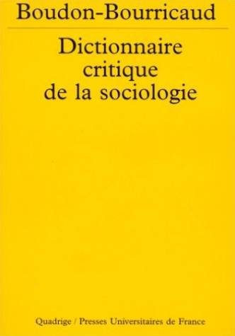 Dictionnaire critique de la sociologie