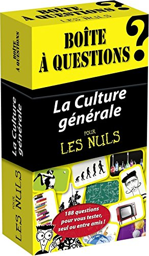 La culture générale pour les nuls : boîte à questions : 188 questions pour vous tester, seul ou entr