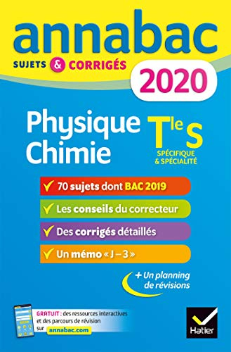 Physique chimie terminale S, spécifique & spécialité : 2020