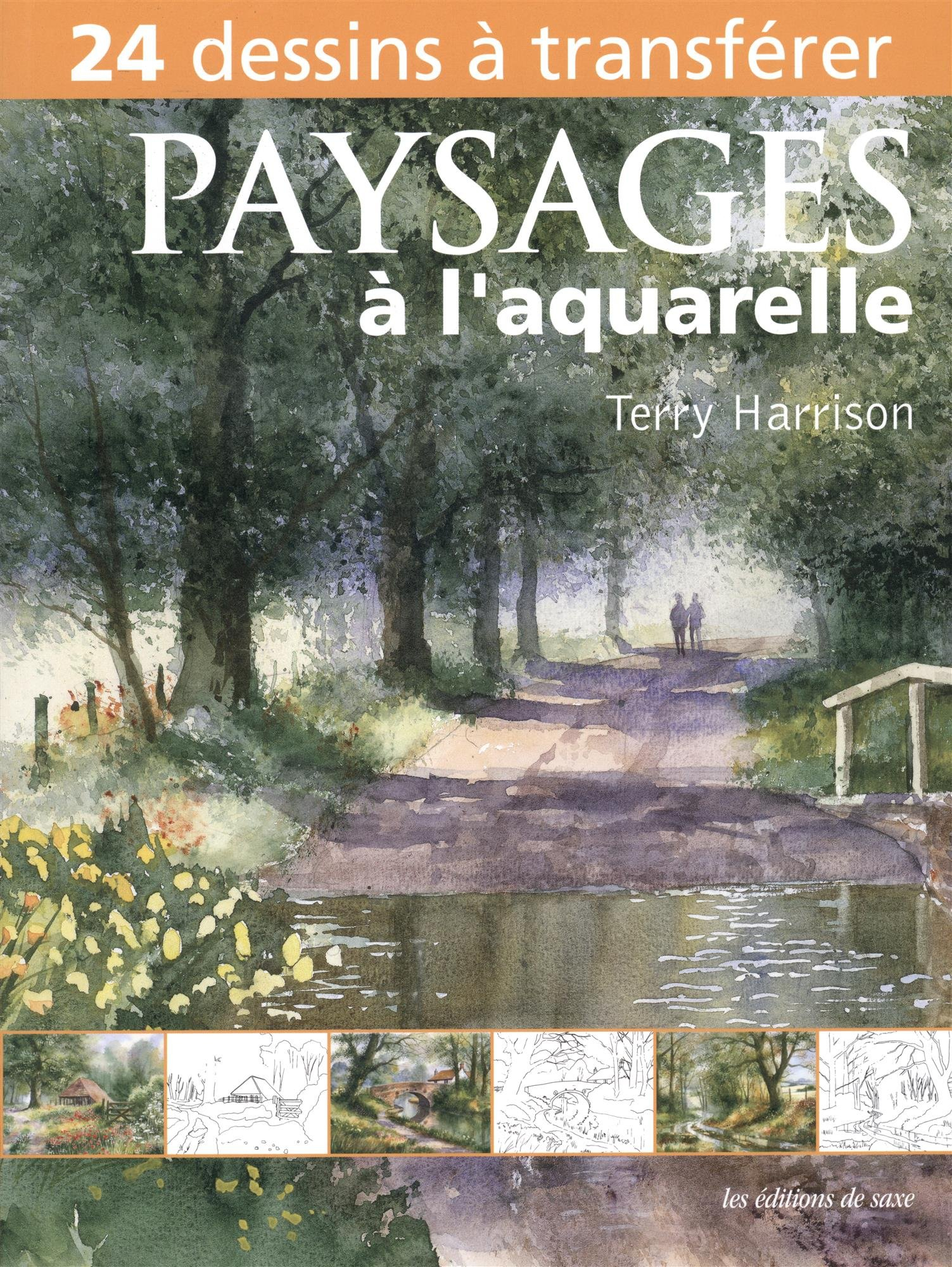 Paysages à l'aquarelle : 24 dessins à transférer