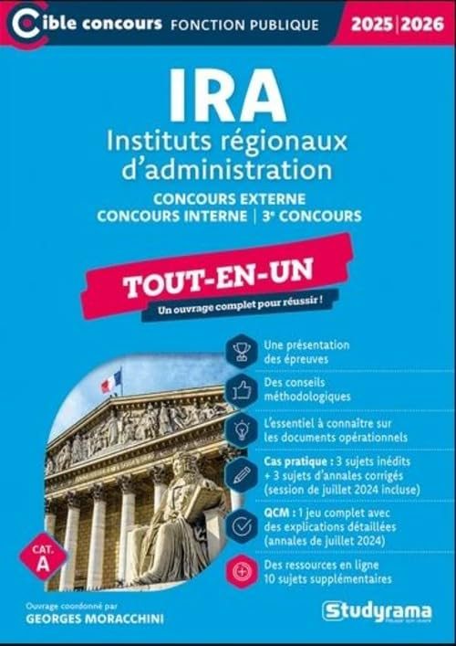 IRA, instituts régionaux d'administration : concours externe, concours interne, 3e concours, tout-en