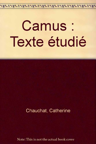 Camus, L'étranger