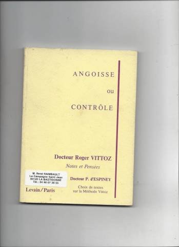 angoisse ou contrôle : notes et pensées