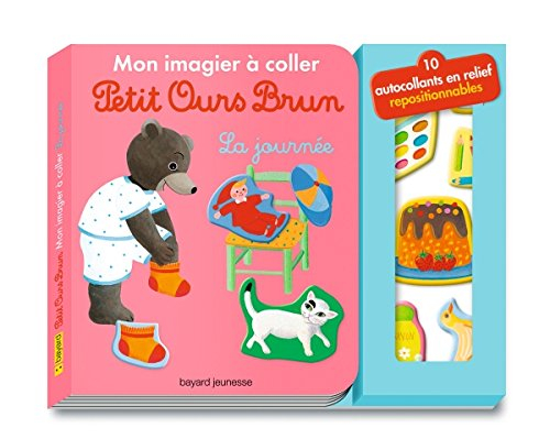 Mon imagier à coller Petit Ours Brun : la journée