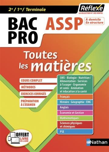 Bac pro ASSP, accompagnement, soins et services à la personne : toutes les matières, 2de, 1re, termi