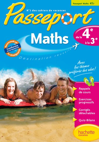 Passeport maths, de la 4e vers la 3e