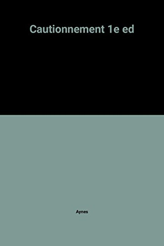 cautionnement 1e ed