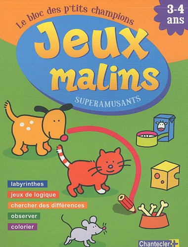 Jeux malins super amusants : le bloc des p'tits champions : labyrinthes, jeux de logique, chercher d