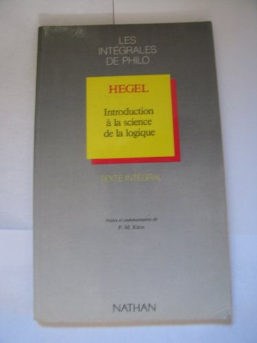 la science de la logique                                                                      author