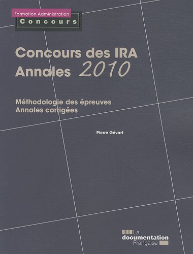 Concours des IRA : annales 2010 : épreuves écrites