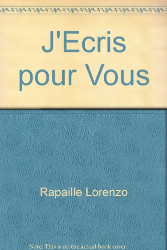 J'Ecris pour Vous