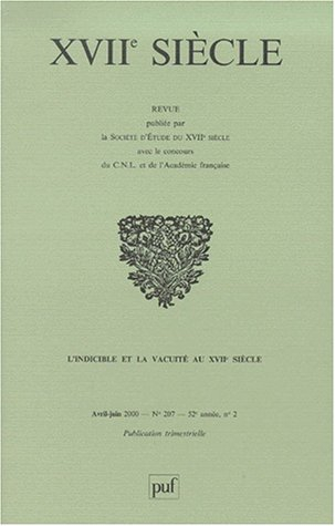 Dix-septième siècle, n° 207. L'indicible et la vacuité