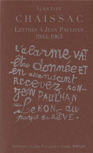 Lettres à Jean Paulhan : 1944-1963