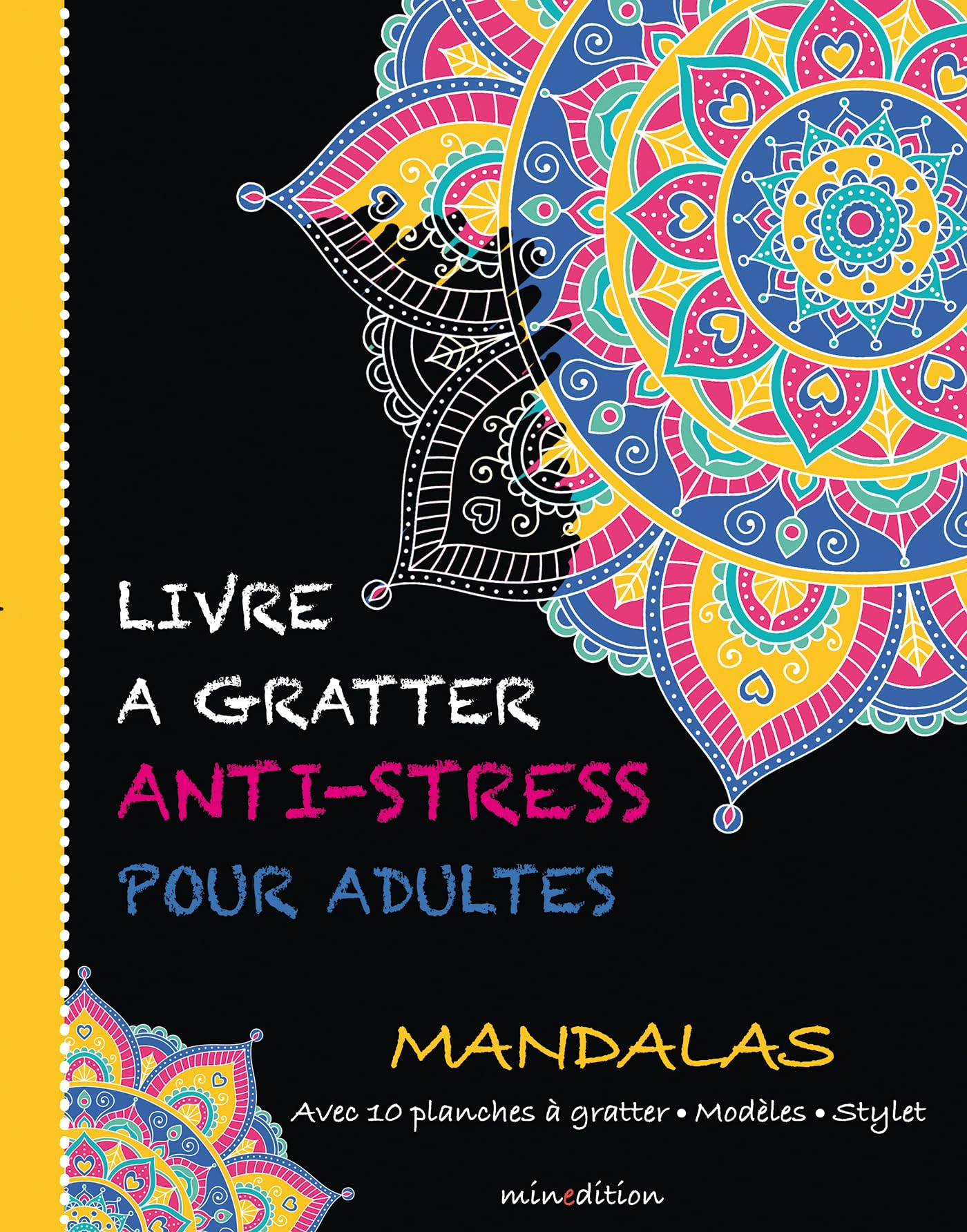 Livre à gratter anti-stress pour adultes : mandalas