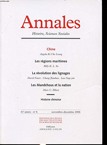 Annales, n° 6 (2006). Chine
