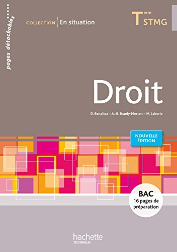Droit terminale STMG : nouveau programme