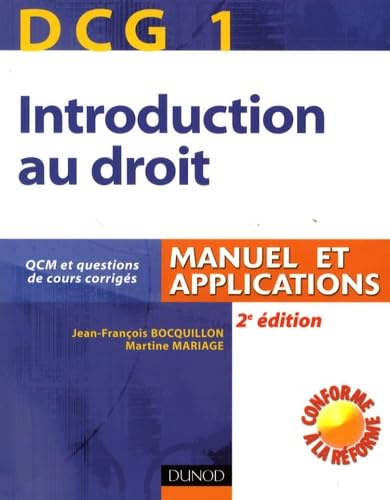 Introduction au droit, DG1 : manuel et applications