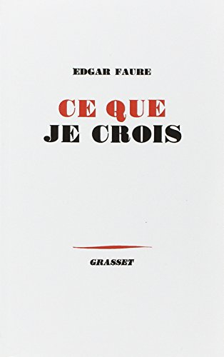 ce que je crois