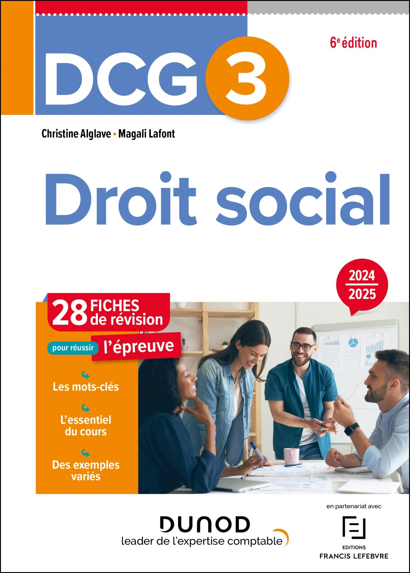 DCG 3, droit social : 28 fiches de révision pour réussir l'épreuve : 2024-2025