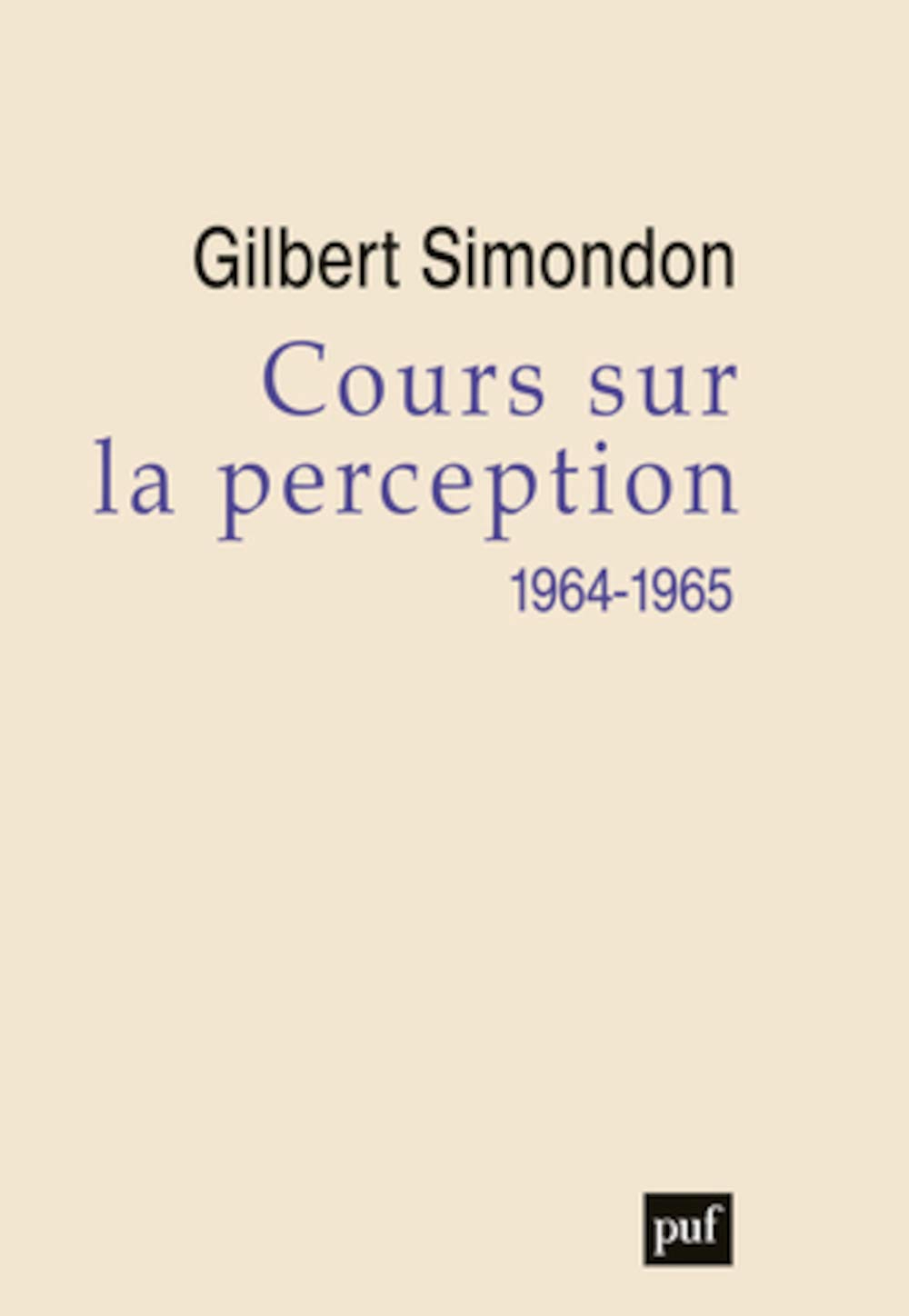Cours sur la perception, 1964-1965