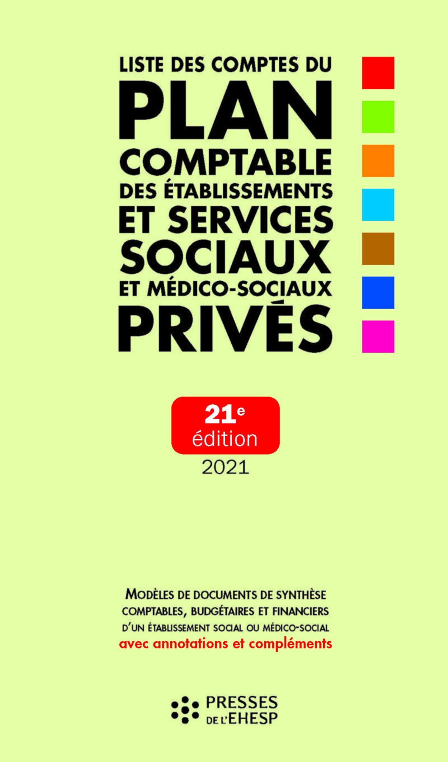 Liste des comptes du plan comptable des établissements et services sociaux et médico-sociaux privés 