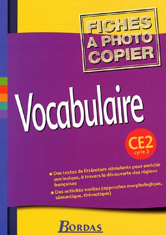 Vocabulaire CE2 cycle 3