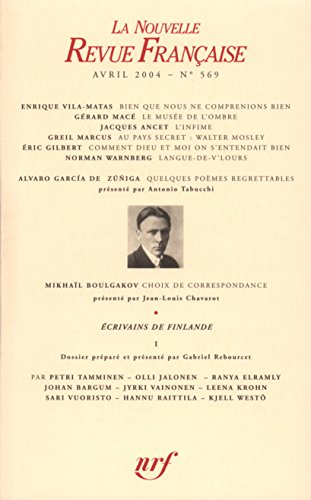 Nouvelle revue française, n° 569. Ecrivains de Finlande : 1re partie