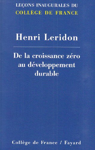 De la croissance zéro au développement durable