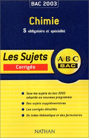 abc bac : chimie, bac s