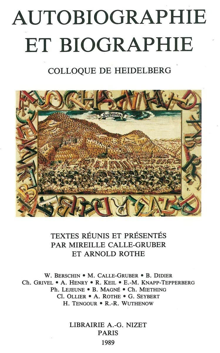 Autobiographie et biographie : actes