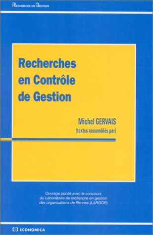 Recherches en contrôle de gestion