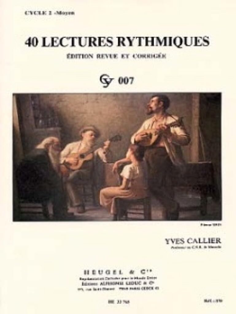 Yves callier : 40 lectures rythmiques - cycle 2 - moyen
