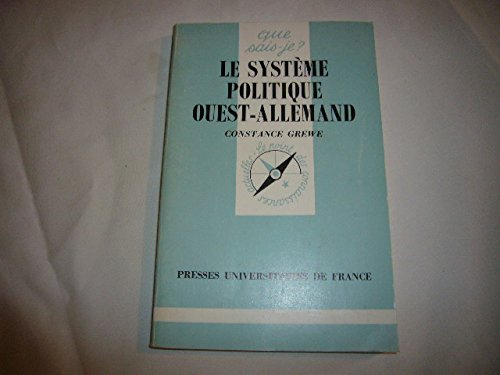 Le Système politique ouest-allemand