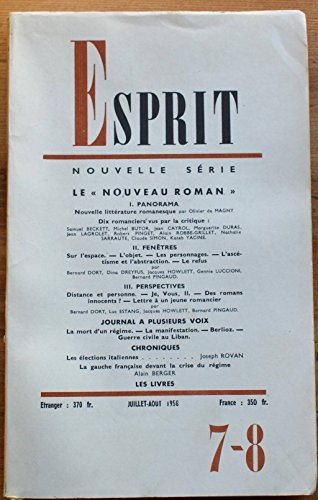 esprit n, 7-8 de juillet-aout 1958 - vingt-sixième année