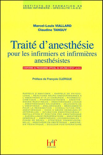 Traité d'anesthésie pour les infirmiers et infirmières anesthésistes