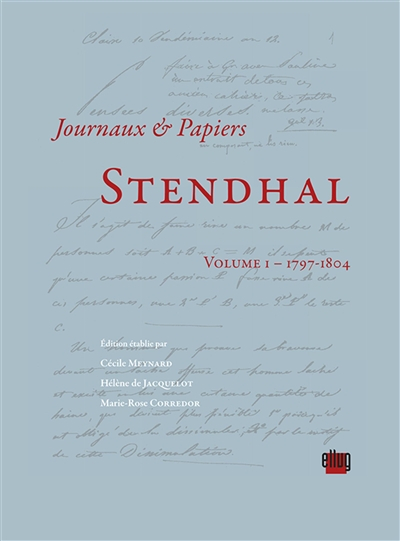 Journaux & papiers. Vol. 1. 1797-1804