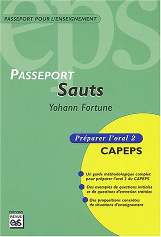 Sauts : CAPEPS externe, épreuve d'admission orale 2, méthodologie et contenus