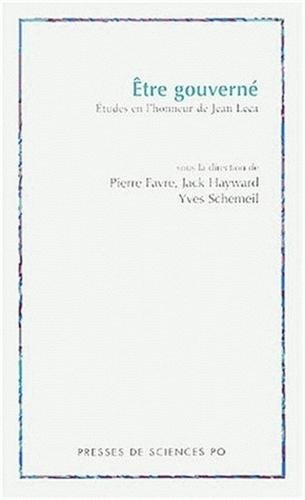 Être gouverné : Études en l'honneur de jean leca