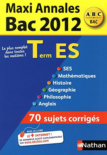 Maxi annales bac 2012, term ES