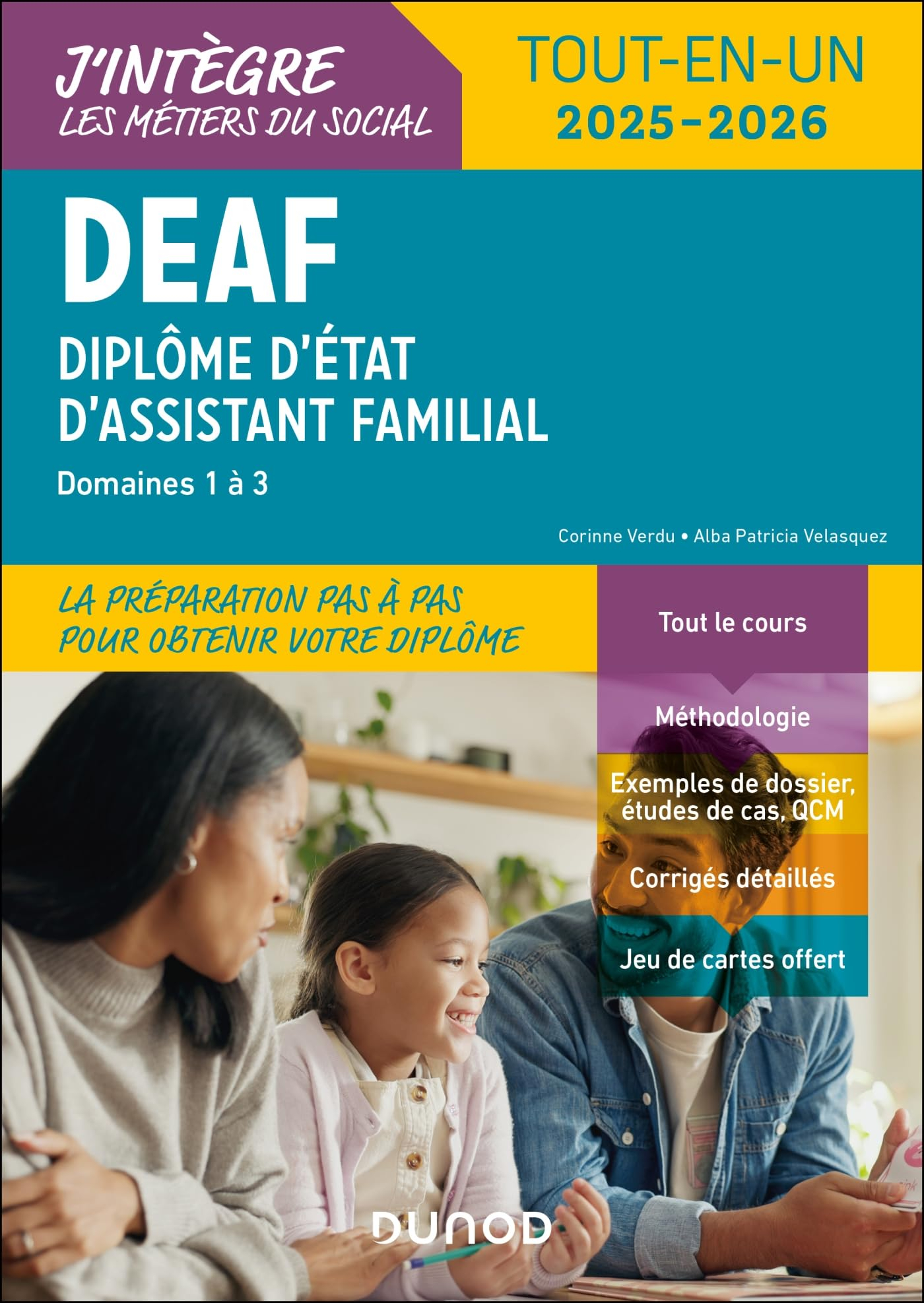 DEAF, diplôme d'Etat d'assistant familial : domaines 1 à 3 : tout-en-un 2025-2026