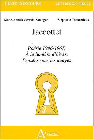Jaccottet, Poésie 1946-1967, A la lumière d'hiver, Pensées sous les nuages