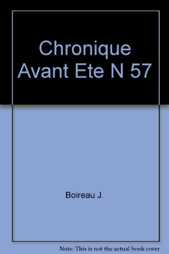 petite chronique d'avant l'été