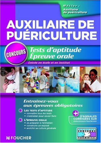 Tests d'aptitude, épreuve orale, concours d'entrée en école et en institut d'auxiliaire de puéricult