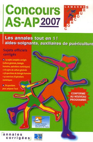 Concours AS-AP 2007 : sujets officiels corrigés