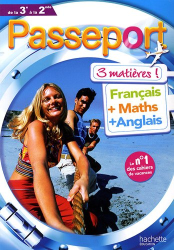 Français, 3 matières, français + maths + anglais, de la 3e à la 2de
