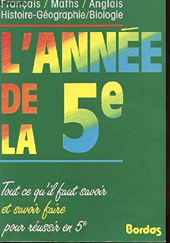 l'annee de la 5eme    (ancienne edition)