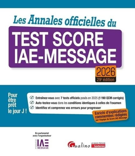 Les annales officielles du test Score IAE-Message 2026
