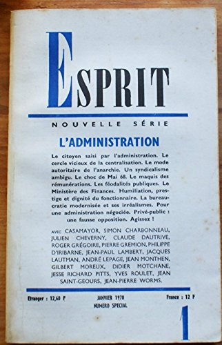 esprit n, 1 de janvier 1970