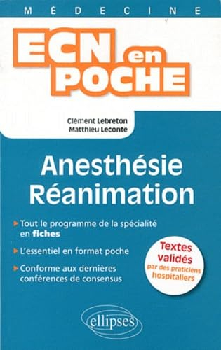 Anesthésie, réanimation